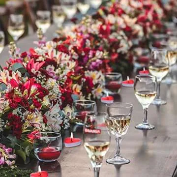 50 Heart Shaped Unscented Tea Lights Candles for Celebrations