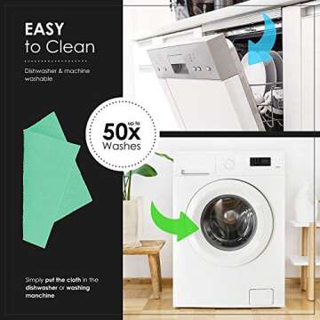 Swedish Dishcloths Cellulose Sponge Cloth - Bulk 10 Pack of Eco-Friendly No Odor Reusable Cleaning Cloths for Kitchen - Absorbent Dish Cloth Hand Towel Sets Reusable (Dishcloth – Assorted) by TOMOVI