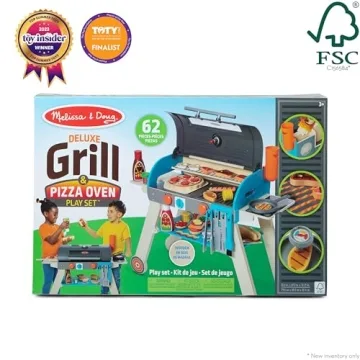 Melissa & Doug Wooden BBQ Grill for Imaginative Play