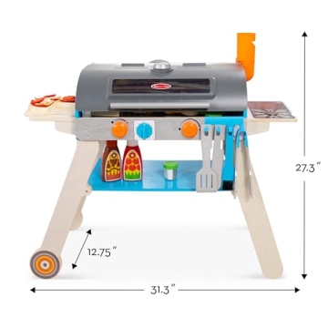 Melissa & Doug Wooden BBQ Grill for Imaginative Play