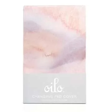 Oilo Changing Pad Cover, Breathable 100% Turkish Cotton Fitted Jersey, 300 Thread Count, Machine Washable, Fits Standard Changing Pads (32" x 16"), Girl, Boy, & Neutral Nursery Design, Sandstone