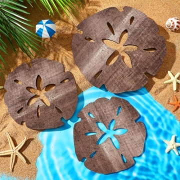 5 Pcs Coastal Sand Dollar Wall Decor for Beachy Vibes