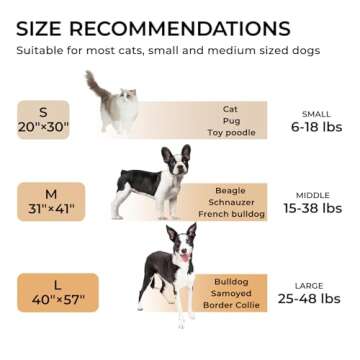 Luciphia Premium Fleece Dog Puppy Blanket Soft Pet Sherpa Calming Cat Blanket Throw for Small Medium Dog Cat(Beige,57x40 inches)