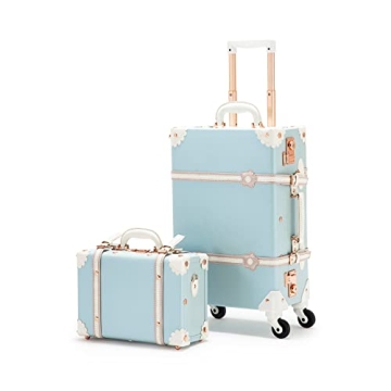 Elegant COTRUNKAGE Vintage Designer Luggage Set – Cute & Stylish!