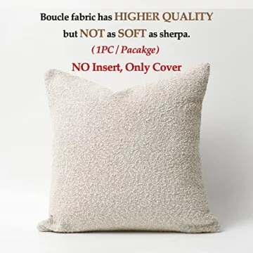 Luxurious DOMVITUS Boucle Throw Pillow Cover 24x24