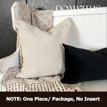 Luxurious DOMVITUS Boucle Throw Pillow Cover 24x24