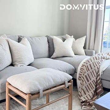 Luxurious DOMVITUS Boucle Throw Pillow Cover 24x24