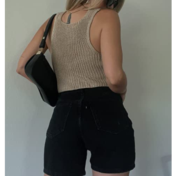 Shop Women Y2K Crochet Knit Tank Vest for Stylish Summer Looks