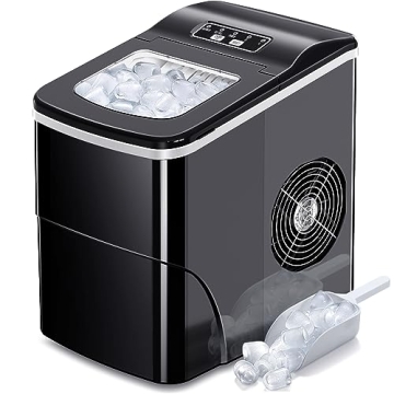AGLUCKY Self-Cleaning Ice Maker - 26 lbs of Ice Daily