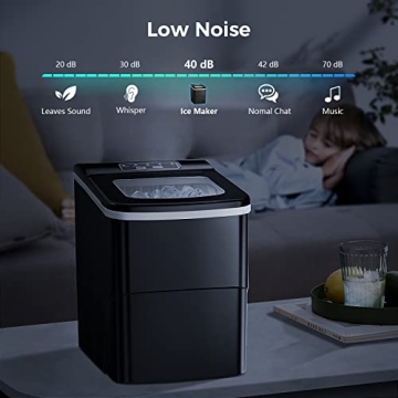 AGLUCKY Self-Cleaning Ice Maker - 26 lbs of Ice Daily