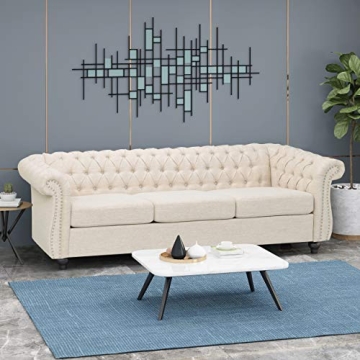 Christopher Knight Home Norma Sofa in Beige and Dark Brown