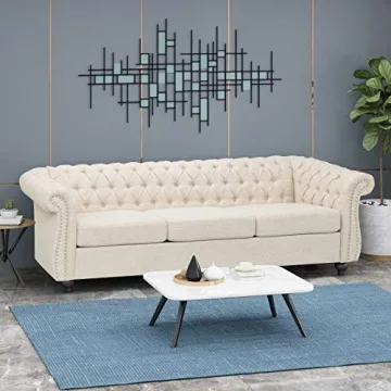 Christopher Knight Home Norma Sofa in Beige and Dark Brown