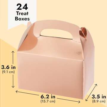 Juvale Rose Gold Gable Boxes for All Occasions