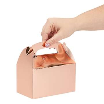 Juvale Rose Gold Gable Boxes for All Occasions