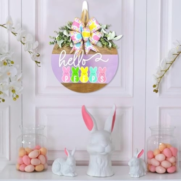 Easter Bunny Welcome Sign for Festive Decor