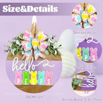 Easter Bunny Welcome Sign for Festive Decor