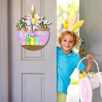 Easter Bunny Welcome Sign for Festive Decor