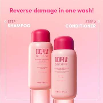 Coco & Eve Repairing & Restoring Conditioner - Repair and Hydrate Dry, Damaged, Color Treated Hair. Anti Breakage & Split Ends, Strengthens Weak Hair Bond and Texture. For All Hair Types (9.47 Fl Oz)