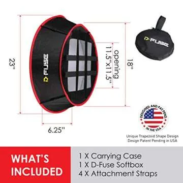 Kamerar D-Fuse Collapsible Softbox - LED Light Panel Softbox