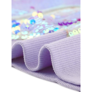 Allegra K Women's Sequin Jacket Casual Long Sleeve Zipper Fall Winter Shiny Glitter Sparkly Bomber Jackets Medium Pink Purple