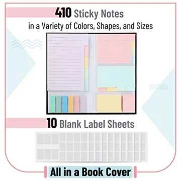 Mr. Pen- Sticky Notes Set, 410 Pack, Pastel Colors, Divider Sticky Notes, School Supplies, Office Su...