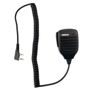 Retevis 2 Pin Shoulder Mic for Clear Communication