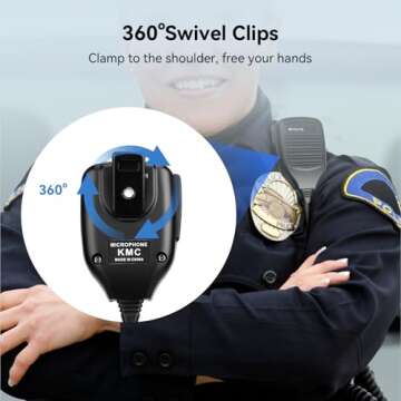 Retevis 2 Pin Shoulder Mic for Clear Communication