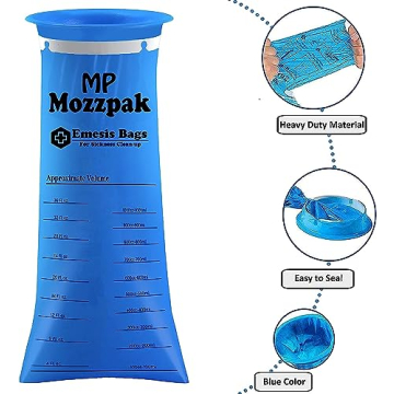 Reliable MP MOZZPAK Vomit Bags for Travel & Nausea