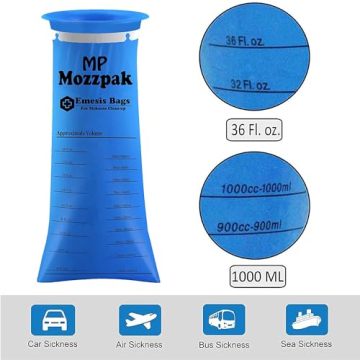 Reliable MP MOZZPAK Vomit Bags for Travel & Nausea
