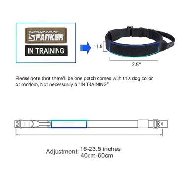 EXCELLENT ELITE SPANKER Tactical Dog Collar Military Adjustable Dog Collar Heavy Duty Dog Collar wit...