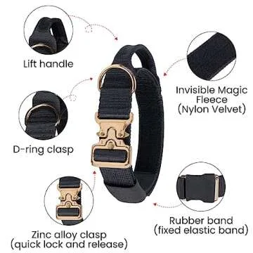EXCELLENT ELITE SPANKER Tactical Dog Collar Adjustable Heavy Duty