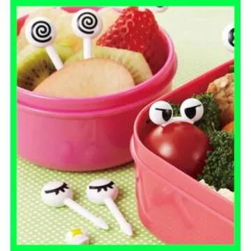 Fun Bento Picks set, 160 Pcs Animal Food Picks for Kids, Cute Cartoon Animal Fruit Food Toothpicks, Lunch Bento Box Picks for Toddler - Shapes Include Animals, Eyes, Flowers, Notes, Candy etc