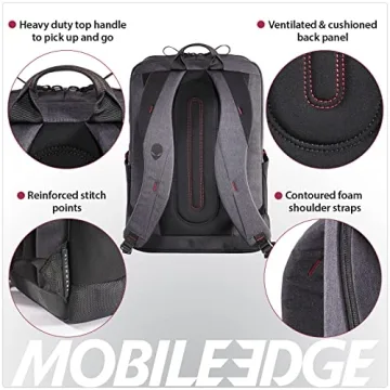 Mobile Edge 23L Alienware Laptop Backpack - Gray/Black