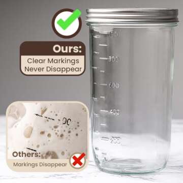 Combler Sourdough Starter Kit with Wide Mouth Jar