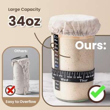 Combler Sourdough Starter Kit with Wide Mouth Jar