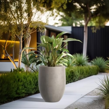 Kante Weathered Concrete Tall Planter Indoor Outdoor Decor