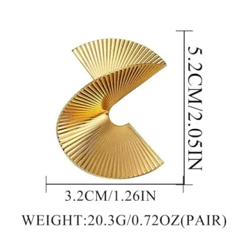 Bmadge Gold Geometric Earrings: Stylish Statement Jewelry