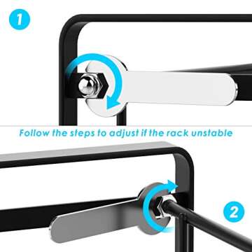 iSPECLE Spice Rack, 2-Tier Kitchen Bathroom Organizer Countertop Storage Shelf Holder Standing Rack, Black