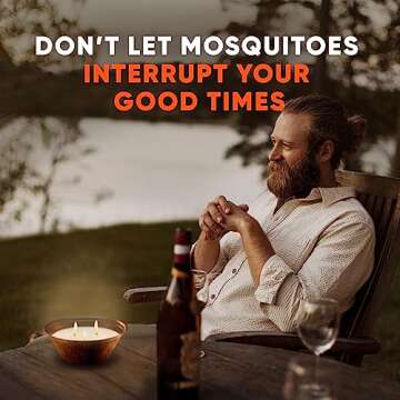 OFF! Triple Wick Scented Citronella Candle Bucket, Outdoor Candle, Burn Time up to 50 Hours, Provides Ambiance and a Gentle Glow for Outdoor Occasion , 23 oz (Pack of 6)