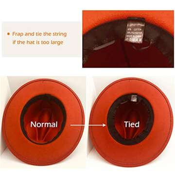 Lisianthus Women Belt Buckle Fedora Hat (Pumpkin)