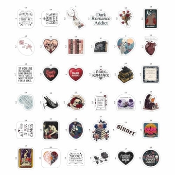 Dark Romance Stickers for Water Bottles - 100Pcs Collection