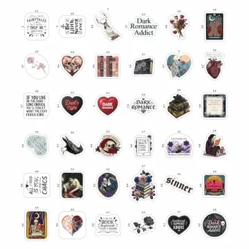 Dark Romance Stickers for Water Bottles - 100Pcs Collection