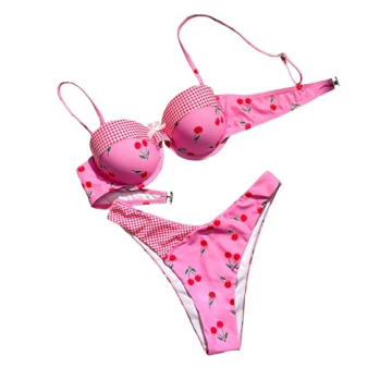 Chic MakeMeChic Women's 2 Piece Printed Swimsuit Set