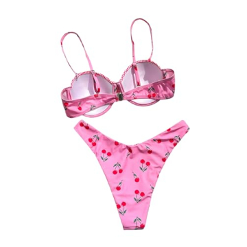 Chic MakeMeChic Women's 2 Piece Printed Swimsuit Set