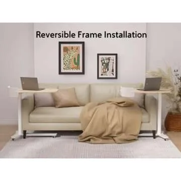 Portable Adjustable Rolling Desk with Drawer and Wheels