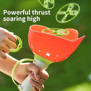 Ivtivfu Outdoor Flying Disc Launcher Toy, Outdoor Toys for Kids Ages 4-8, Fun Toys for Ages 5-7 Girls Boys, Creative Birthday Easter for Children