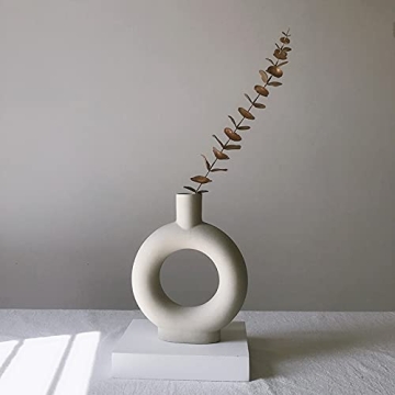 Eastern Rock White Ceramic Vase Stylish Home Decor