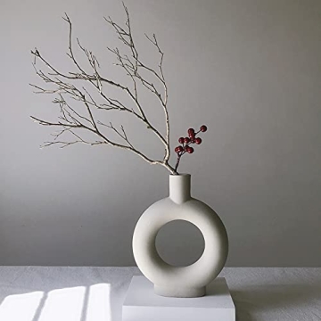 Eastern Rock White Ceramic Vase Stylish Home Decor