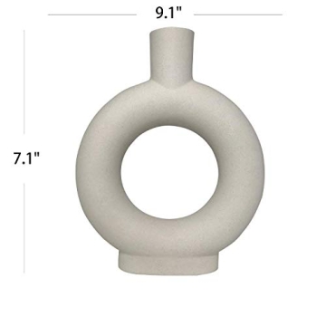 Eastern Rock White Ceramic Vase Stylish Home Decor