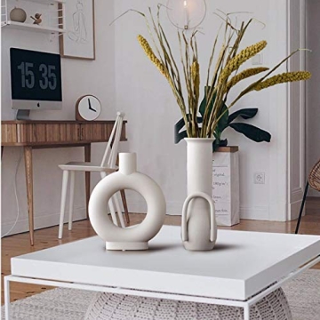 Eastern Rock White Ceramic Vase Stylish Home Decor